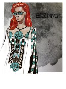 FASHION ILLUSTRATION FOR BALMAIN DI STEFANO LUCIA